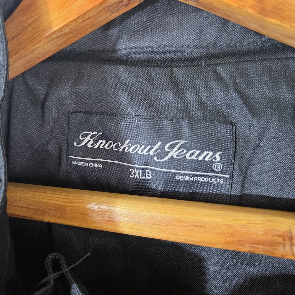 Knockout Jeans 3XLB Black Zip Jacket Big Tall NWT Military Style - Picture 12 of 13